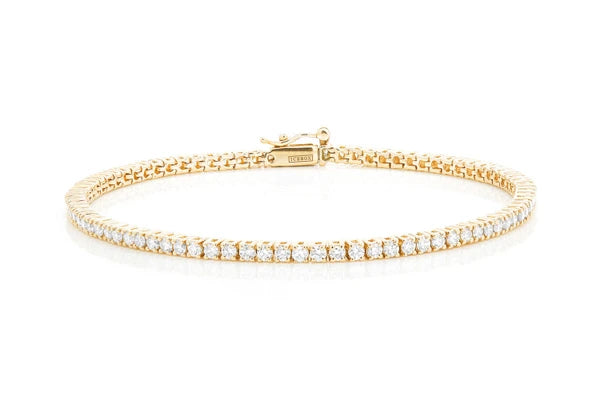 Erkals Jewellers 2pt Prong Set Diamond Tennis Bracelet 18K Gold 2.00ctw