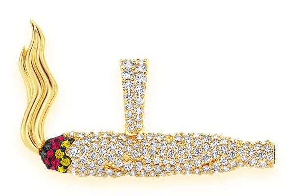 Erkals Jewellers Burning Joint Diamond Pendant 18K Gold 1.25ctw