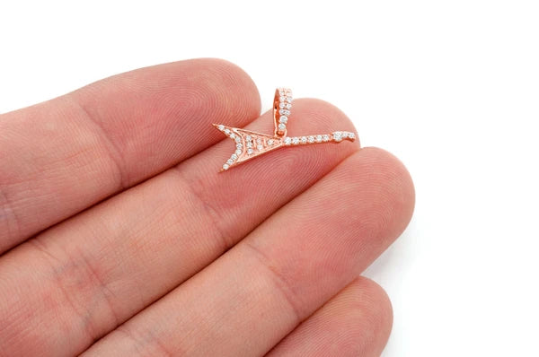 Erkals Jewellers Flying V Guitar Pendant 18K Gold Diamond 0.15ctw
