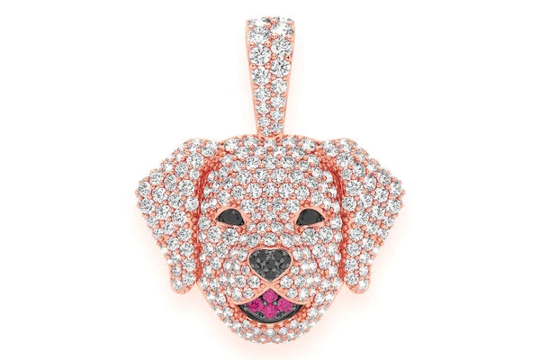 Erkals Jewellers Labrador Retriever Pendant 18K Gold Diamond 2.50ctw
