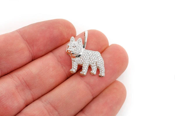 Erkals Jewellers French Bulldog Pendant 18K Gold Diamond 0.65ctw