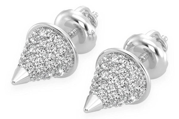 Erkals Jewellers Bullet Point Stud Earrings 18K Gold 0.70ctw