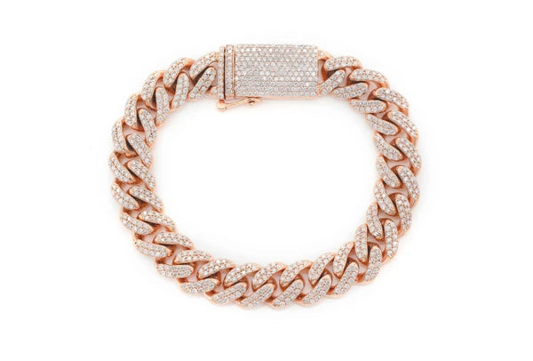 Erkals Jewellers 10mm Miami Cuban Link Diamond Bracelet 18K Gold 5.00ctw