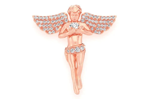 Erkals Jewellers Angel Pendant 18K Gold Diamond 0.33ctw