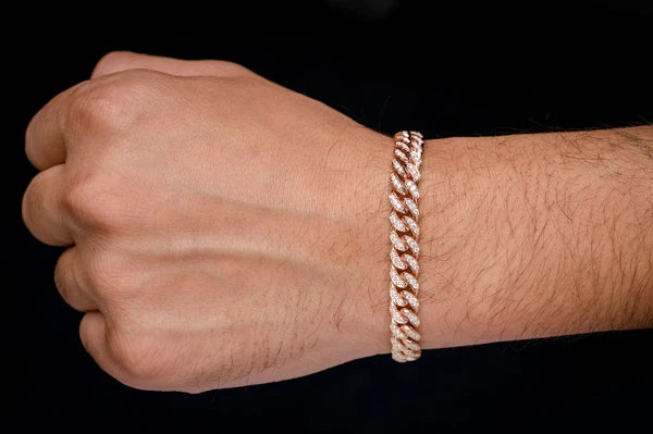 Erkals Jewellers 8mm Miami Cuban Diamond Bracelet 18K Gold 4.00ctw