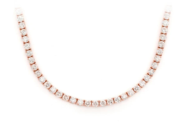Erkals Jewellers 5pt Prong Set Diamond Tennis Necklace 18K Gold 11.00ctw