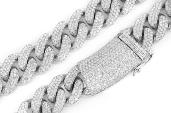 Erkals Jewellers 20mm Miami Cuban Link Diamond Necklace 18K Gold 41.00ctw