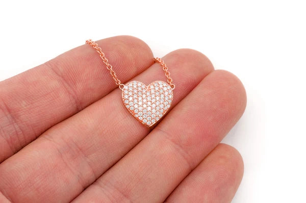 Erkals Jewellers Bubbly Heart Pendant 18K Gold Diamond 0.60ctw