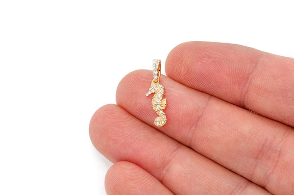 Erkals Jewellers Seahorse Pendant 18K Gold Diamond 0.15ctw