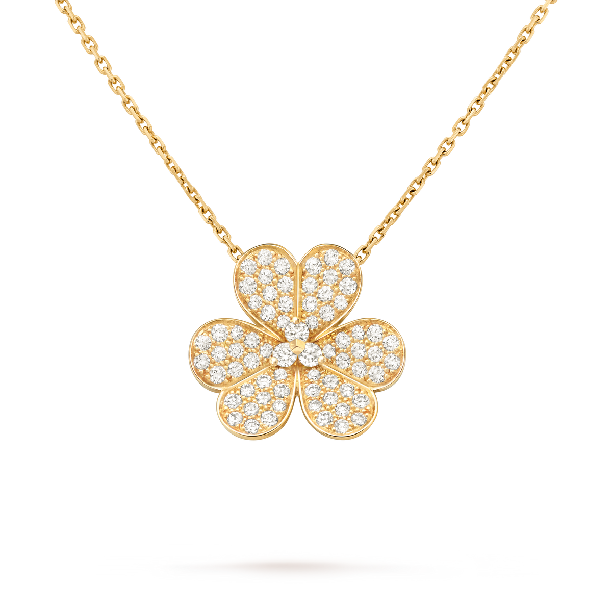 Van Cleef & Arpels Frivole Diamond Large Pendant 18K Yellow Gold