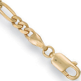 Yellow Gold Figaro Anklet - 9ct Gold