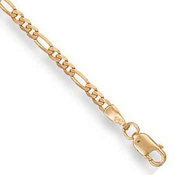 Yellow Gold Figaro Anklet - 9ct Gold