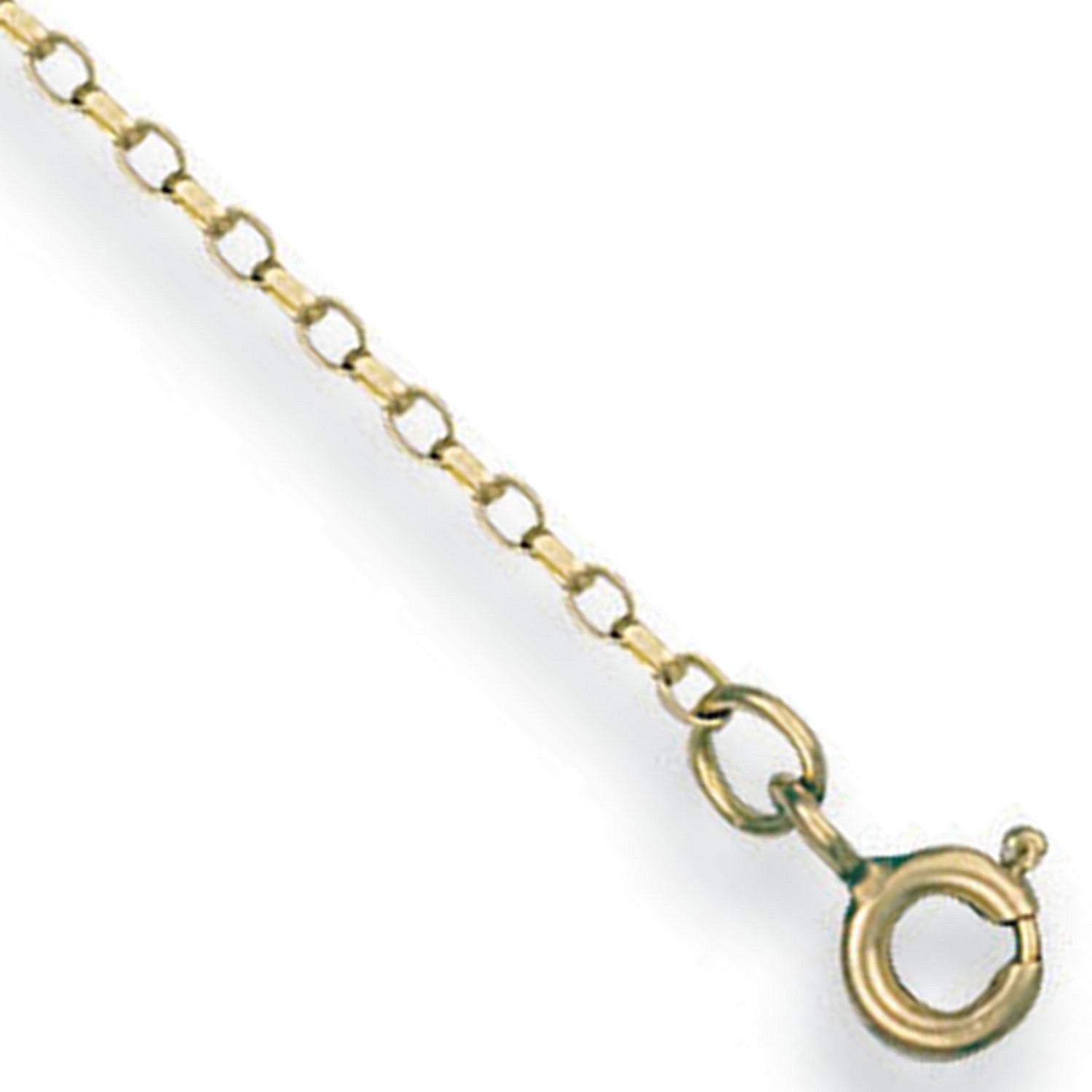 Yellow Gold 1.5mm Open Diamond Cut Oval Belcher Chain - 9ct Gold