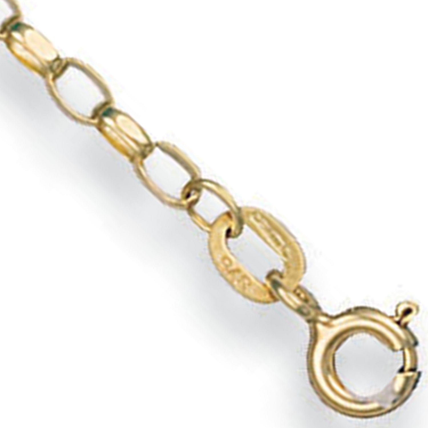 Yellow Gold 2.2mm Open Diamond Cut Oval Belcher Chain - 9ct Gold