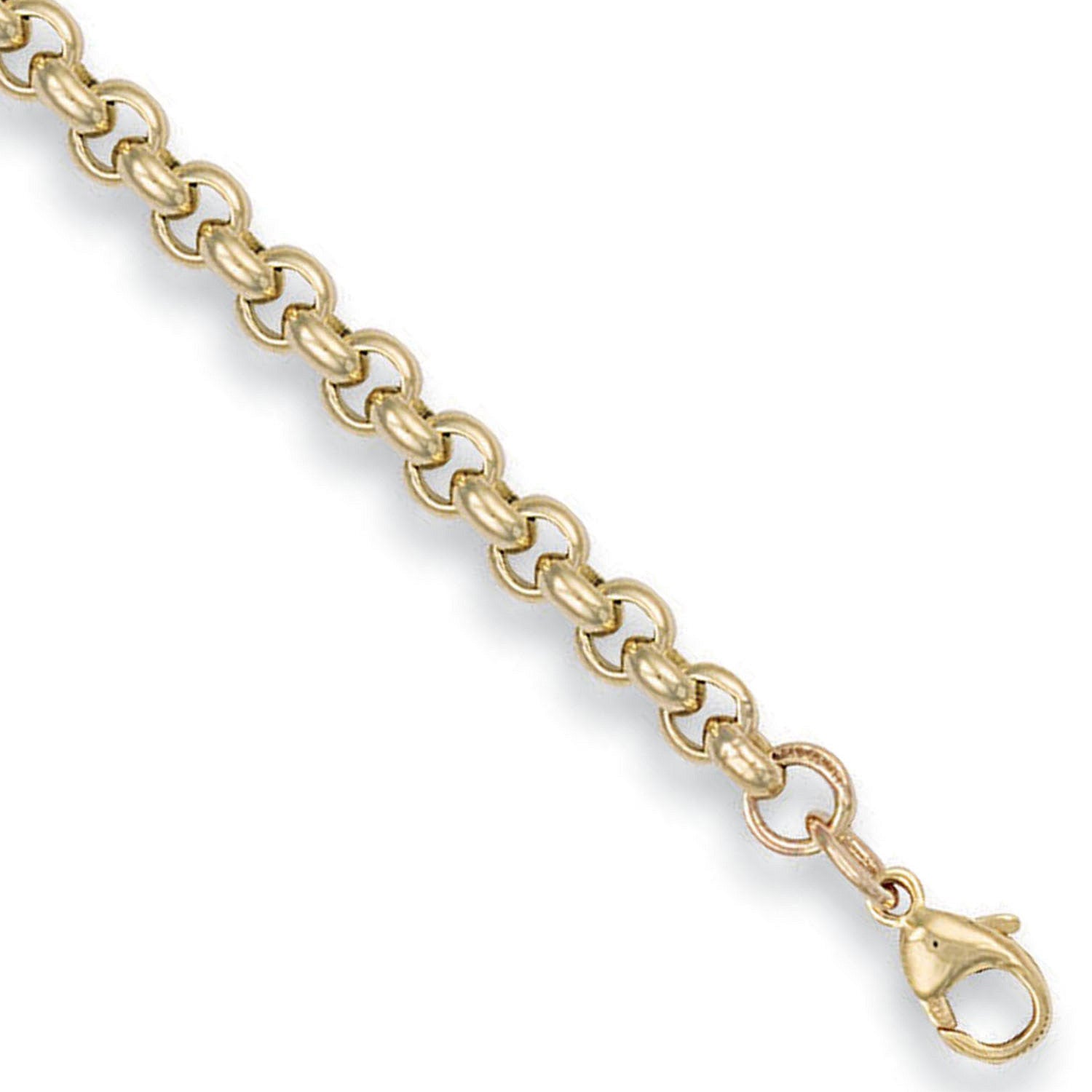 Yellow Gold 5.3mm Round Belcher Chain - 9ct Gold