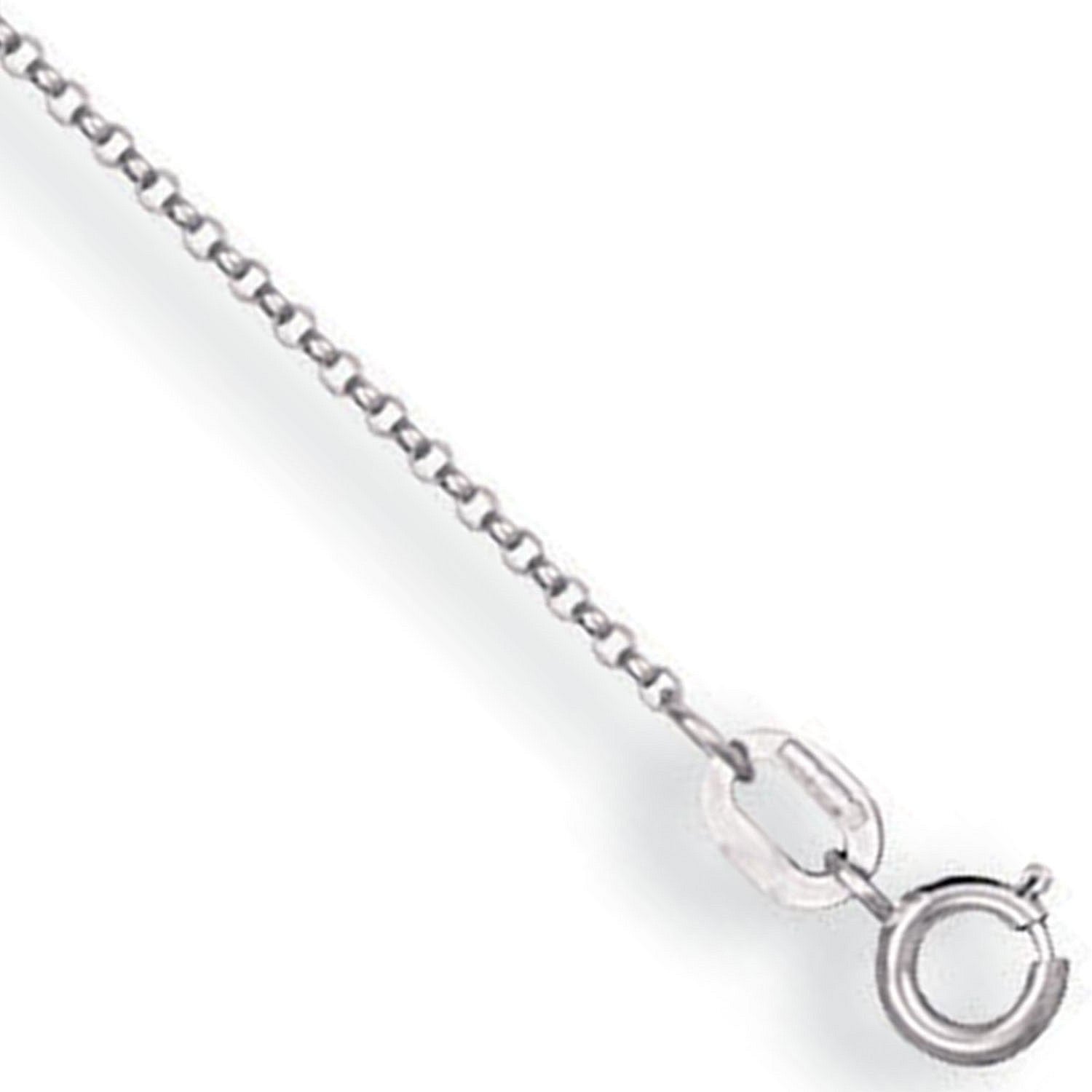 White Gold 1.1mm Micro Belcher Chain - 9ct Gold