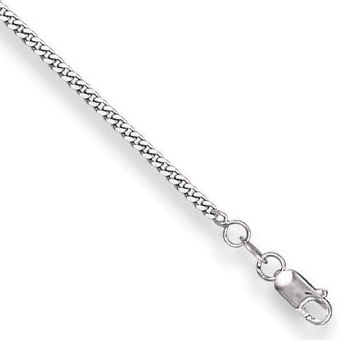 18ct White Gold 1.8mm Curb Chain - 18ct Gold