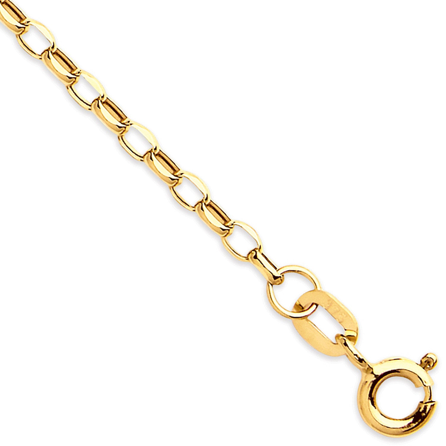 Yellow Gold 2.2mm Hollow Diamond Cut Belcher Chain - 9ct Gold