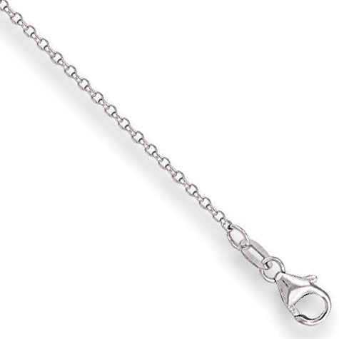 18ct White Gold 1.2mm D/C Belcher Chain - 18ct Gold
