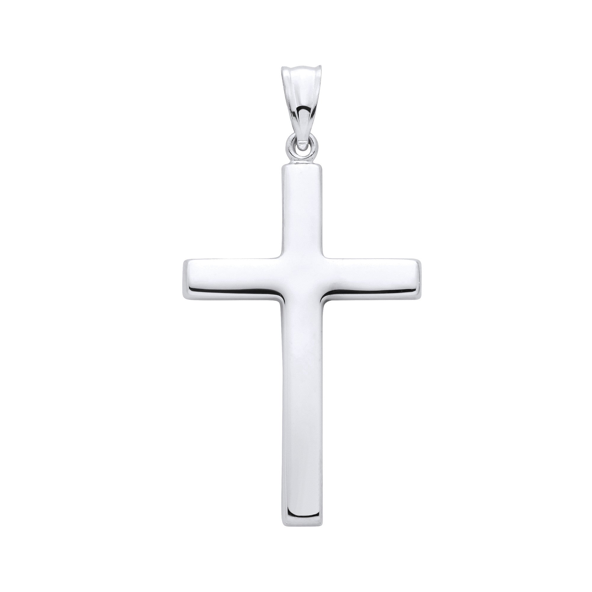 White Gold Hollow Cross - 9ct Gold