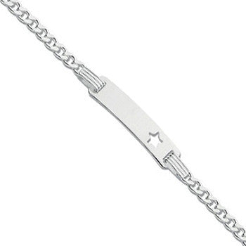 Silver Star ID Baby 6" Bracelet - Silver
