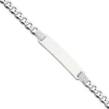 Silver ID Baby 6"/Ladies 7" Bracelet - Silver