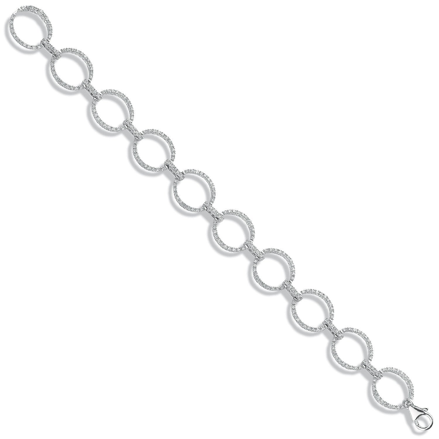 9ct White Gold 1.20ct Diamond Bracelet - 9ct Gold