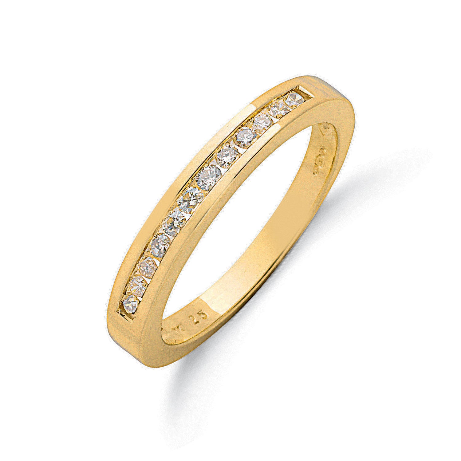 9ct Yellow Gold 0.25ct Diamond Eternity Ring - 9ct Gold