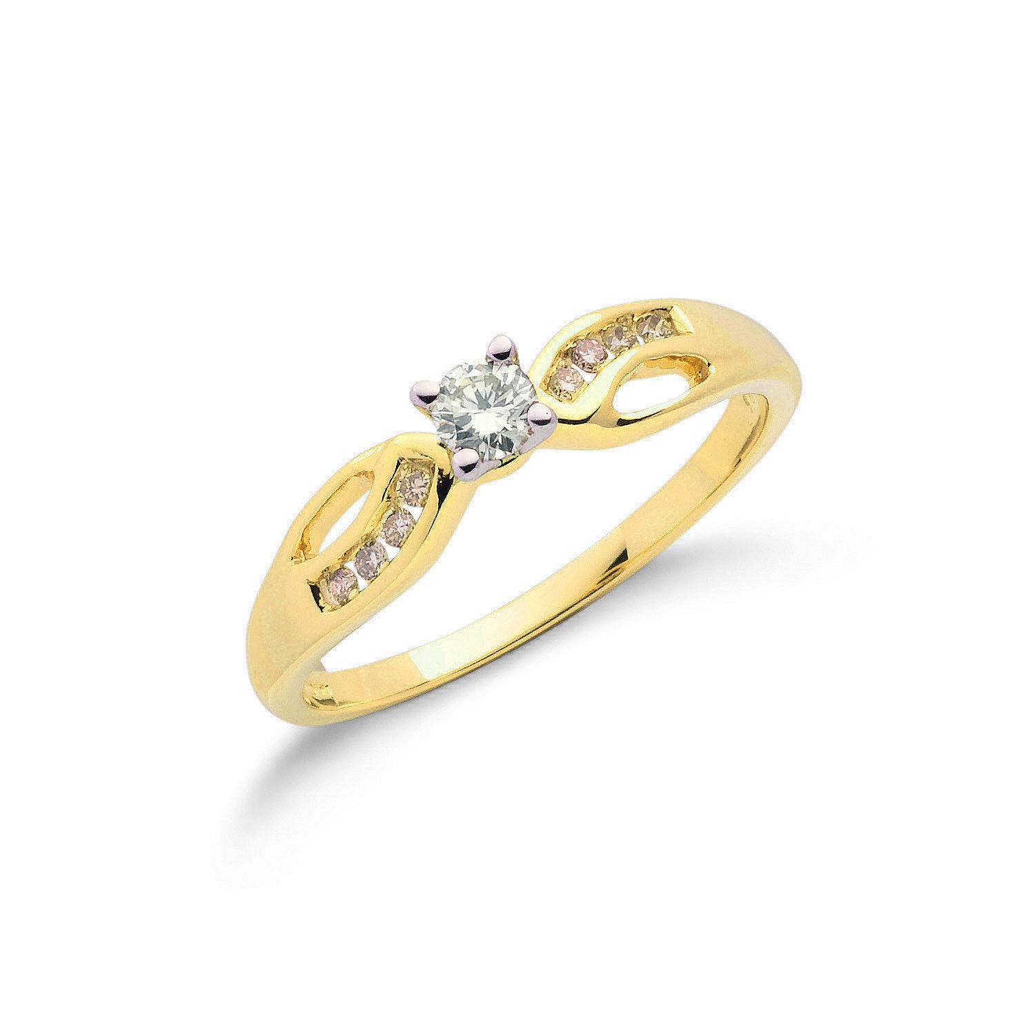 9ct Yellow Gold 0.26ct Diamond Ring - 9ct Gold
