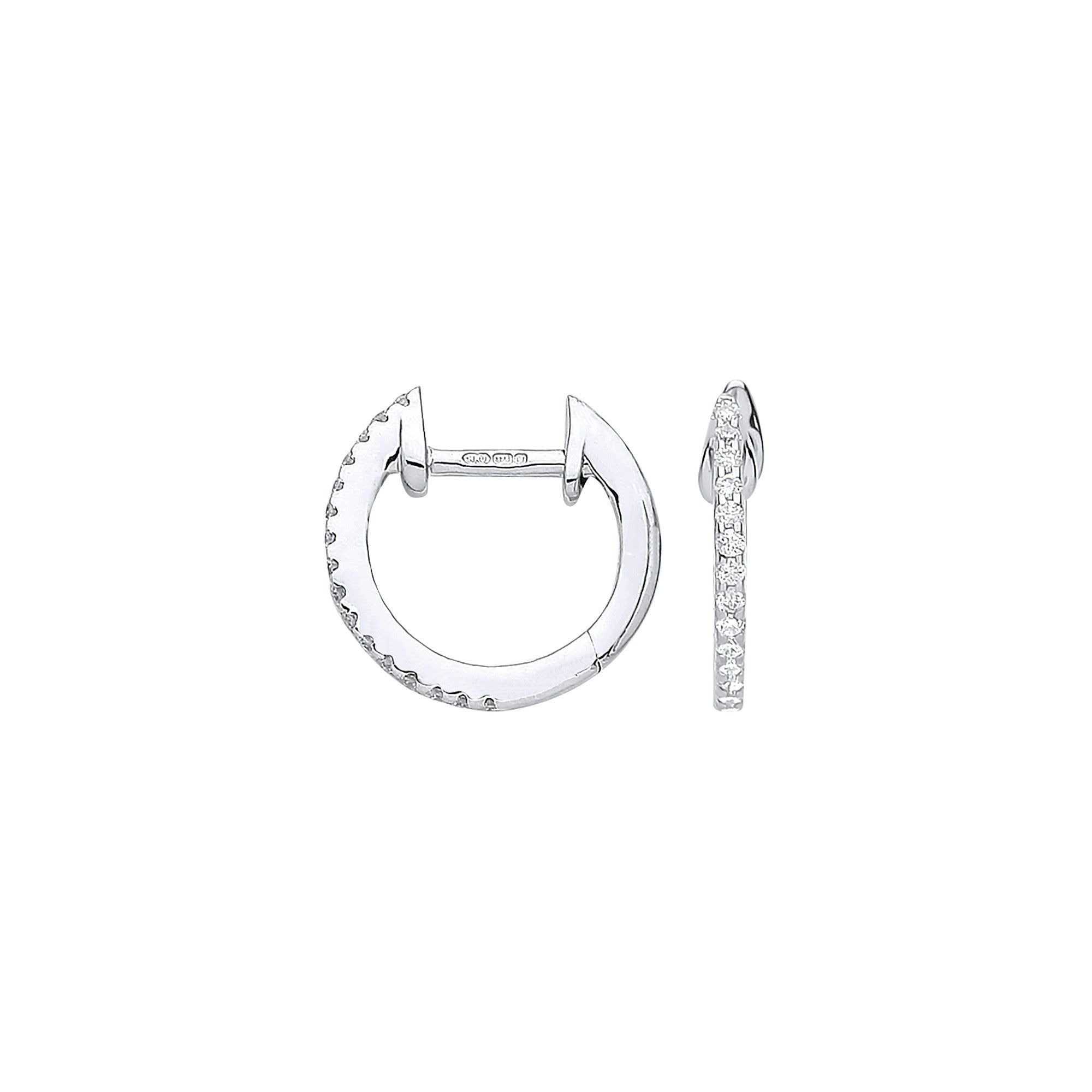 9ct White Gold 0.10ct Diamond Earrings