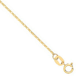 18ct Yellow Gold 0.9mm D/C Belcher Chain - 18ct Gold