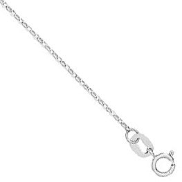 18ct White Gold 0.9mm D/C Belcher Chain - 18ct Gold