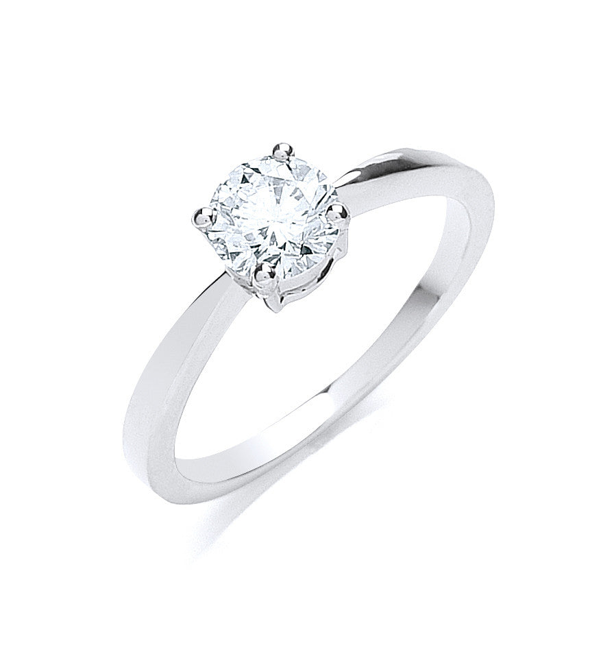 18ct White Gold 0.70ct Diamond Engagement Ring - 18ct Gold