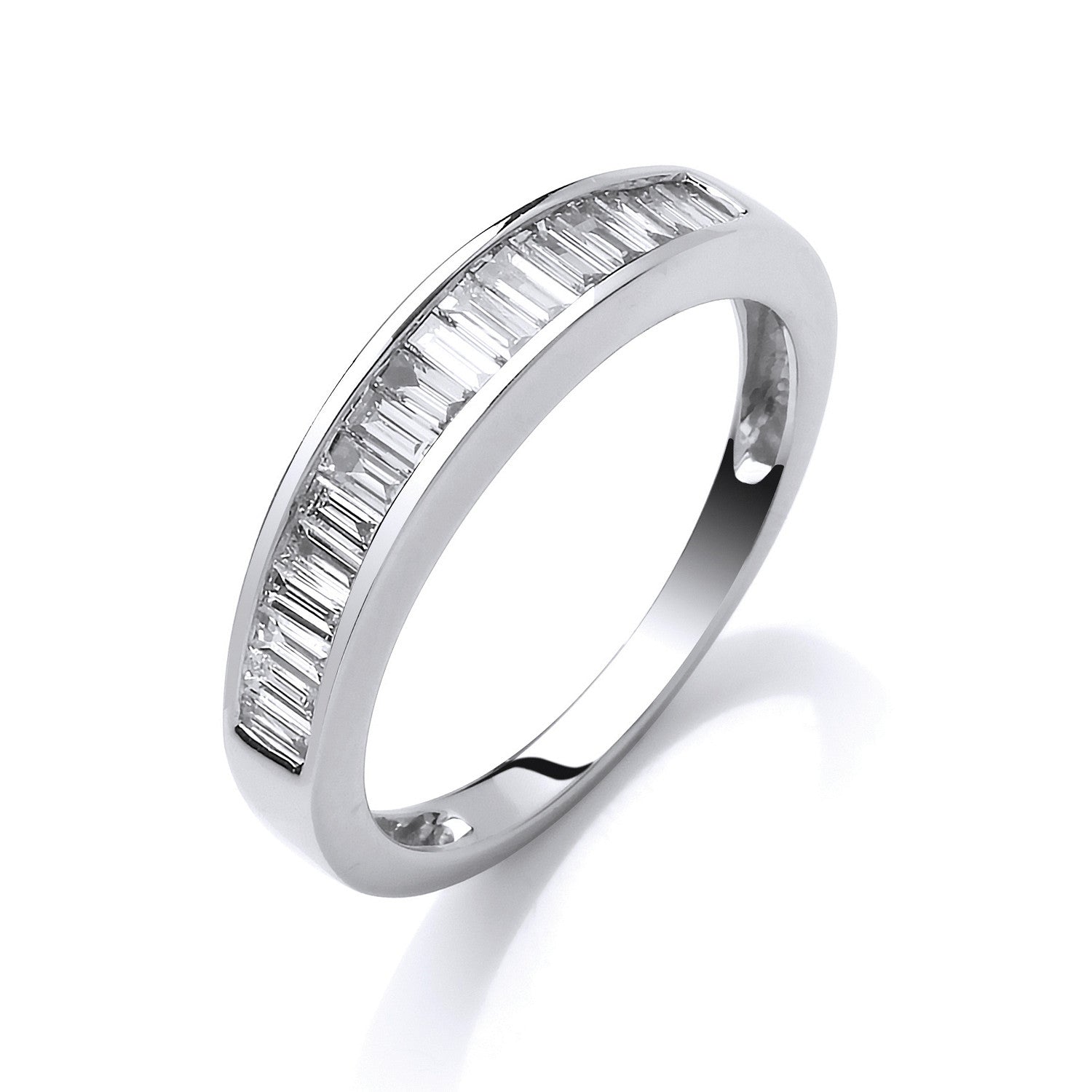 18ct White Gold 0.50ctw Baguette Cut Diamond Eternity Ring - 18ct Gold