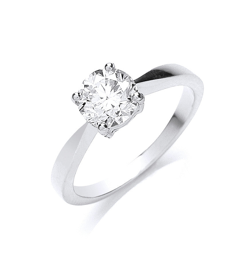 18ct White Gold 1.00ct Diamond Engagement Ring - 18ct Gold