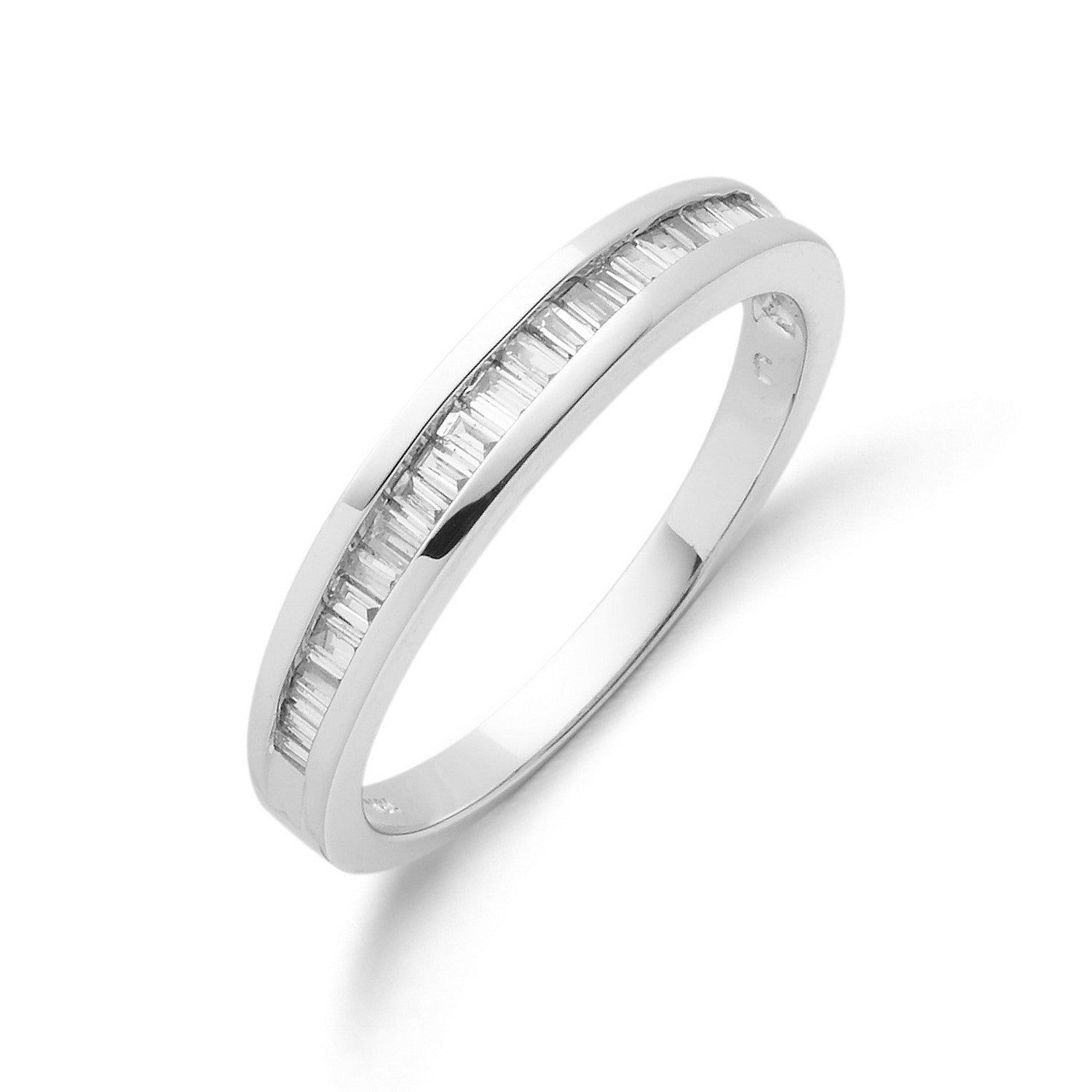 18ct White Gold 0.25ctw Baguette Cut Diamond Eternity Ring - 18ct Gold