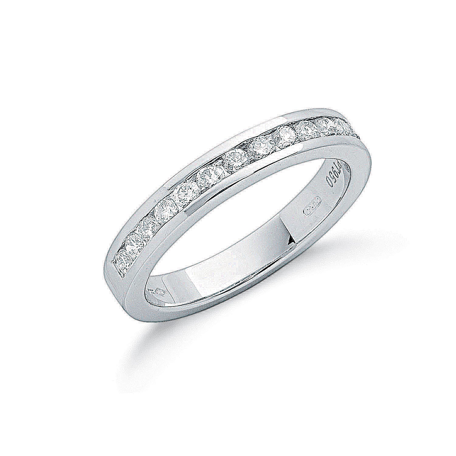 Platinum 0.50ct G/H-Vs Diamond Eternity Ring - Platinum