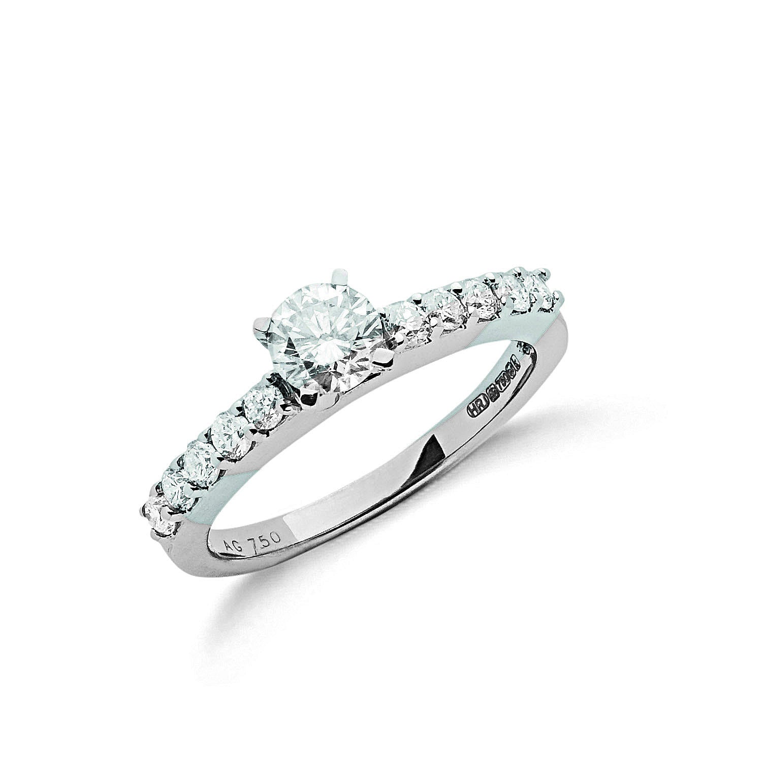 18ct White Gold 1.00ct Diamond Engagement Ring - 18ct Gold
