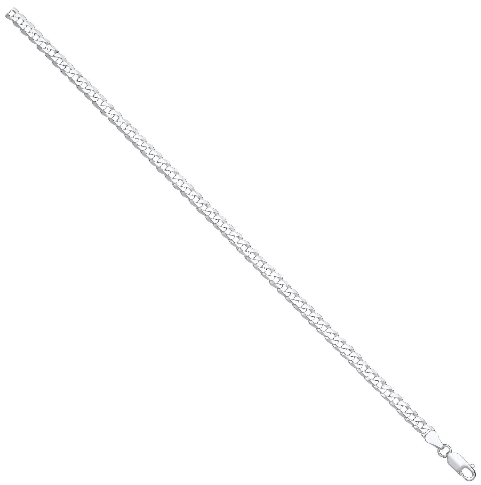 Silver 5.2mm Economy Flat Curb Chain