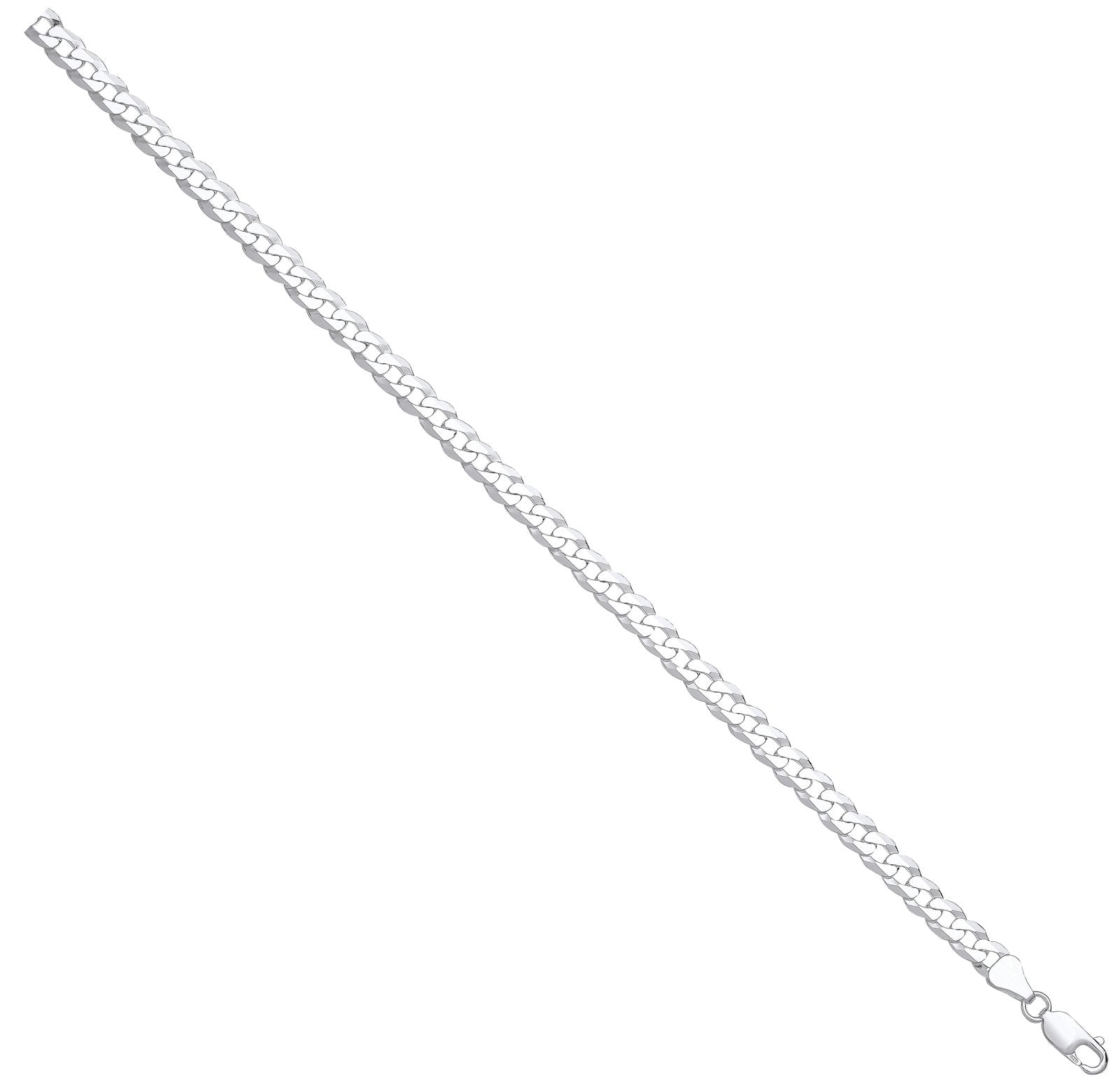 Silver 6.2mm Economy Flat Curb Chain