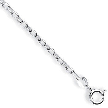 Silver Oval Belcher Anklet - Silver