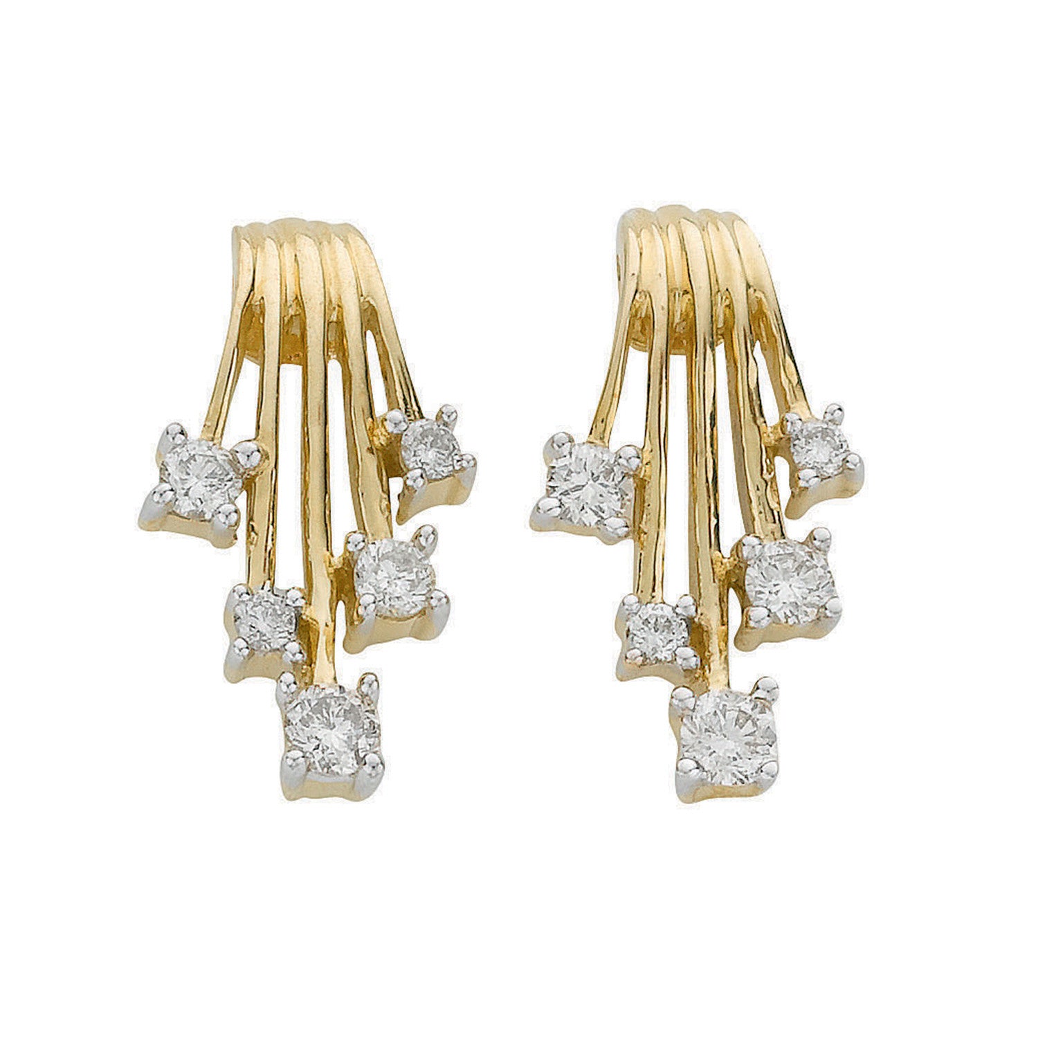 9ct Yellow Gold 0.25ct Diamond Studs Earrings - 9ct Gold