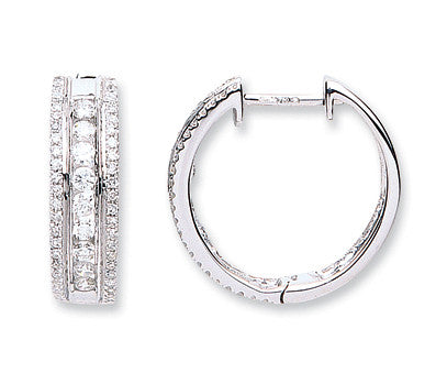 18ct White Gold 0.65ct Diamond Earrings - 18ct Gold