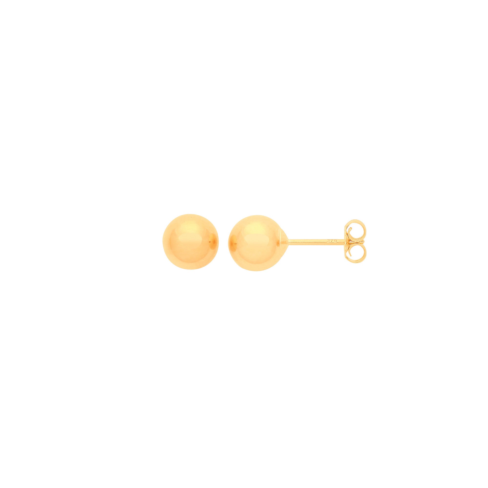 9ct Yellow Gold 5mm Ball Studs - 9ct Gold