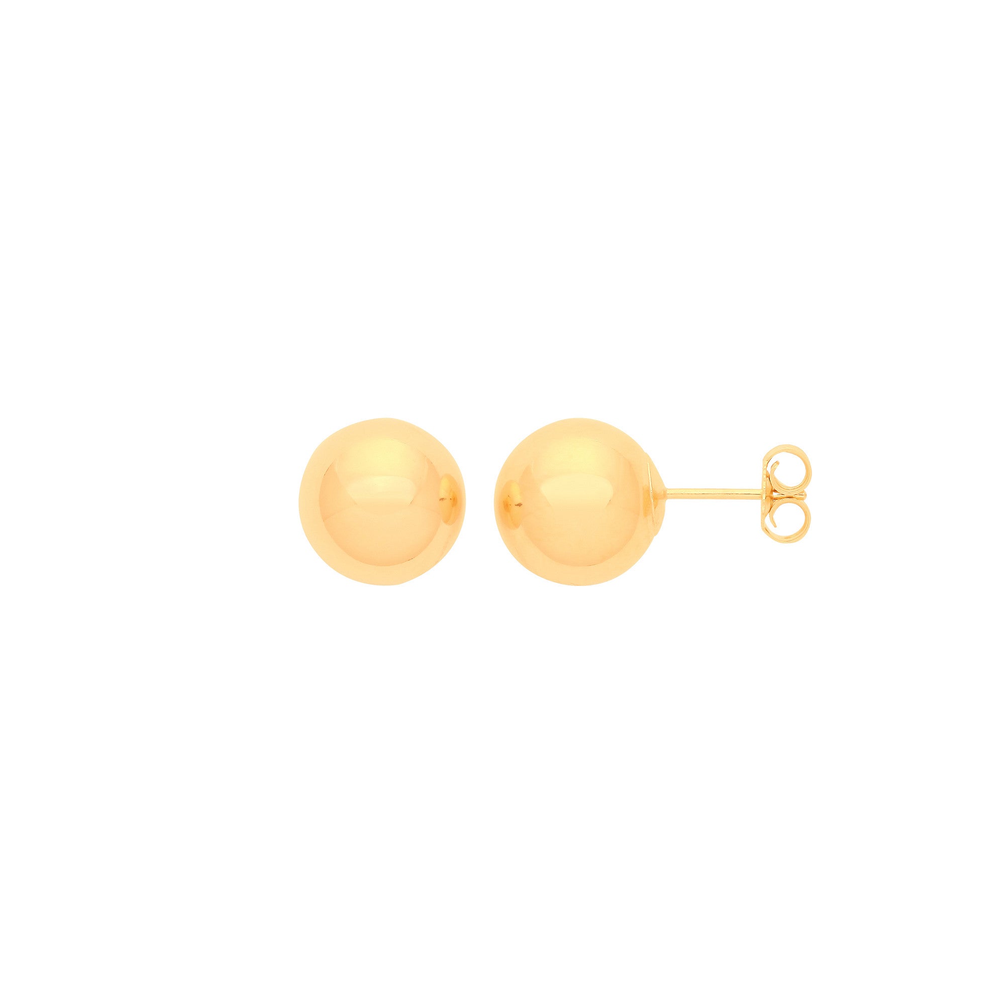 9ct Yellow Gold 7mm Ball Studs - 9ct Gold