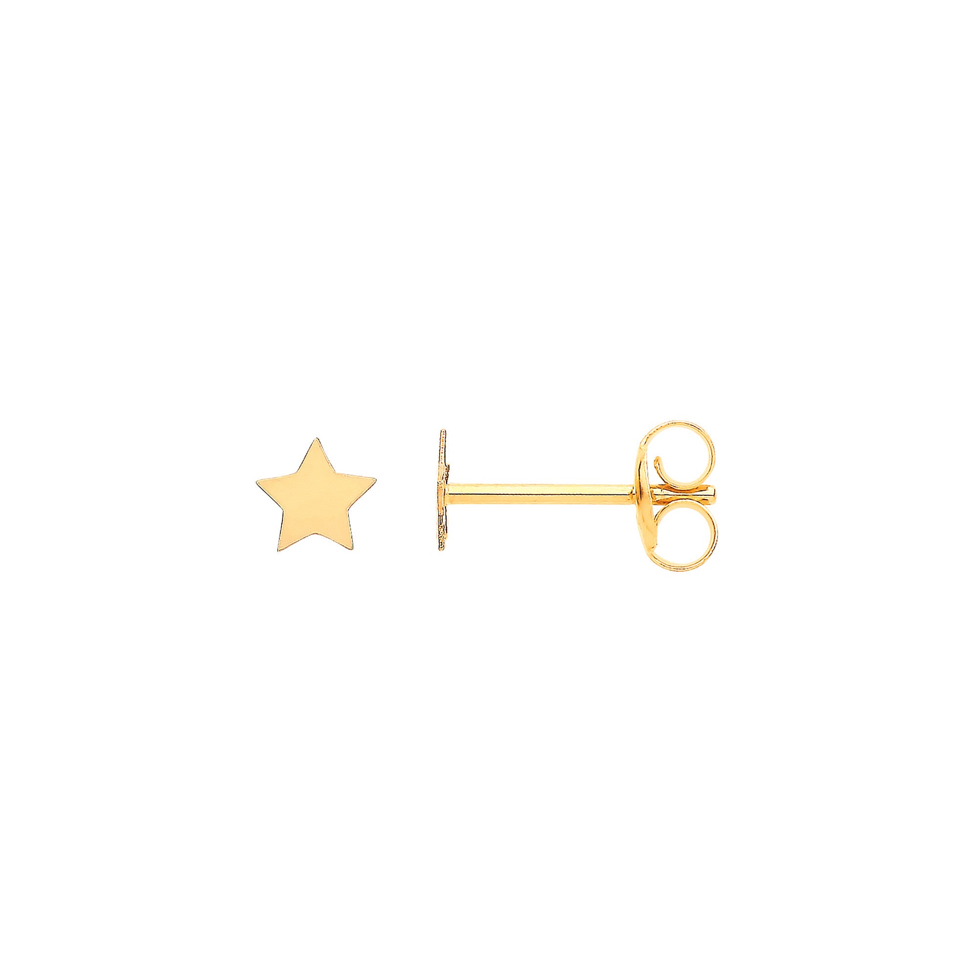 9ct Yellow Gold Tiny Star Studs - 9ct Gold