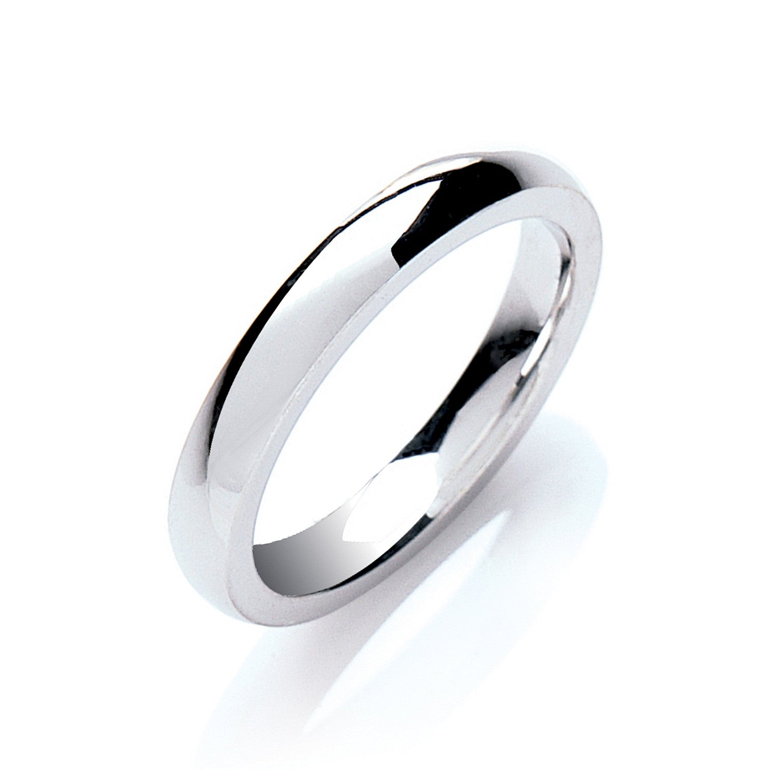 3mm Court Shape Wedding Band - Platinum