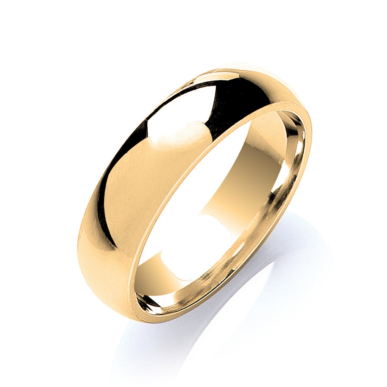 6mm Court Shape Wedding Band - 9ct Gold