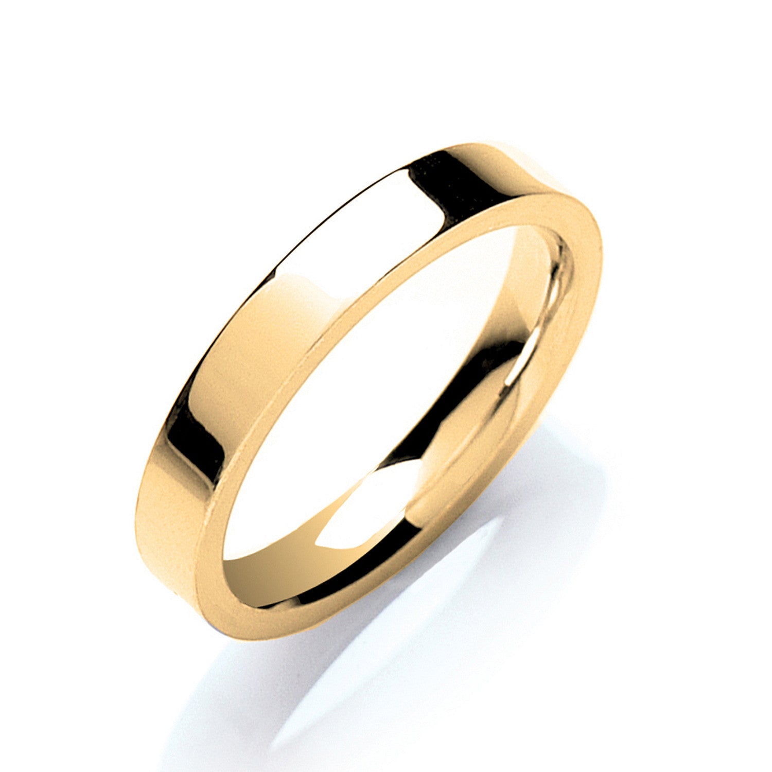 3mm Flat Court Shape Wedding Band - Platinum