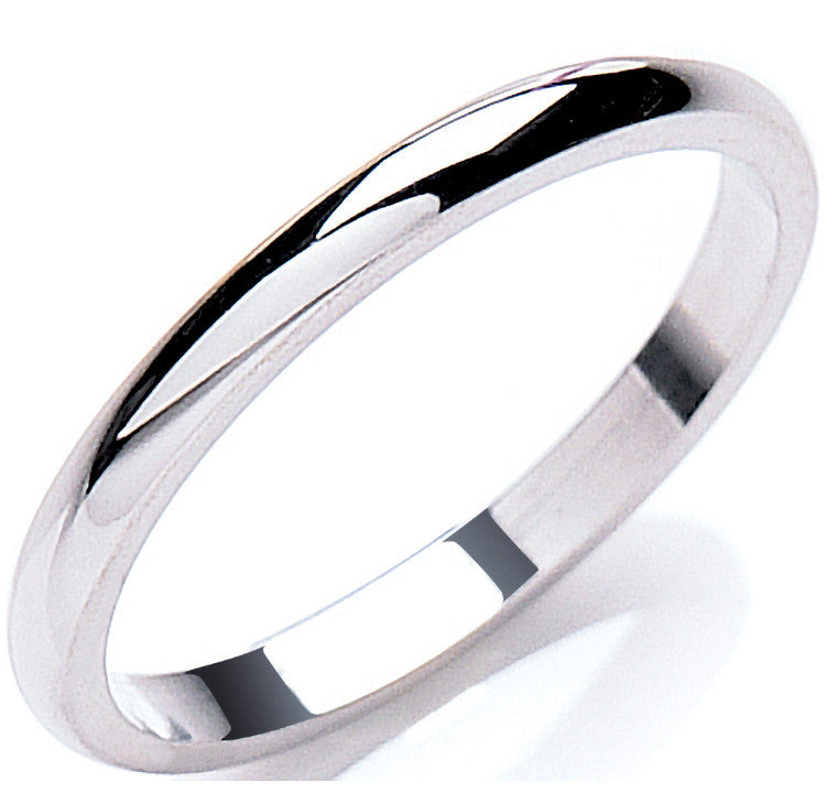2mm Premium D-Shape - Platinum